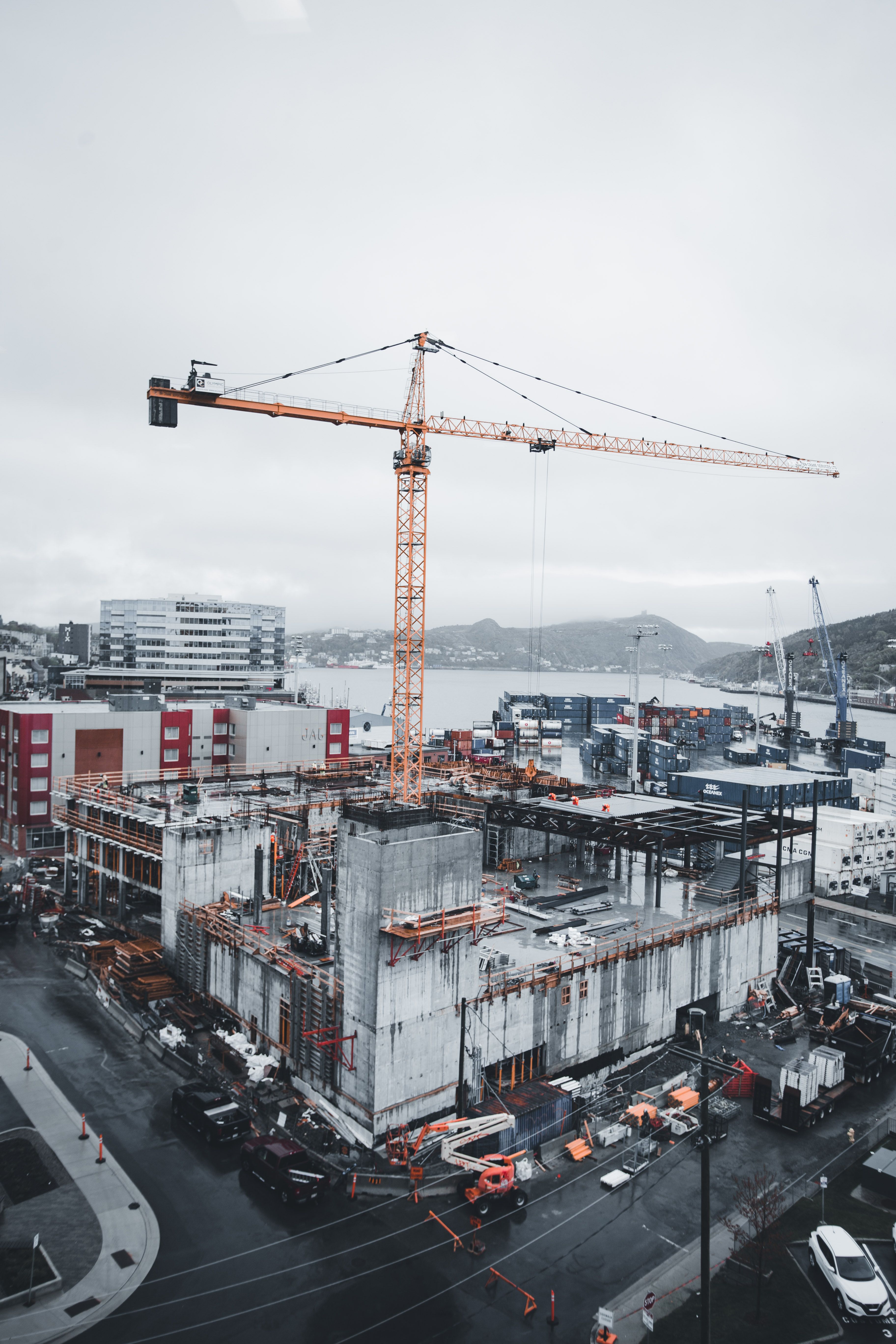 Urban construction and development seen from above